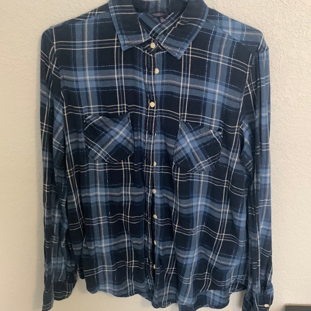 Brand: Aeropostale    Navy blue flannel